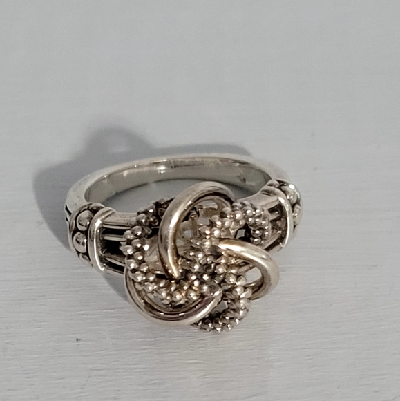 LAGOS Sterling Silver Love Knot Ring 6 - Picture 1 of 12